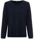 Power Navy Diagonal Knit Jumper
