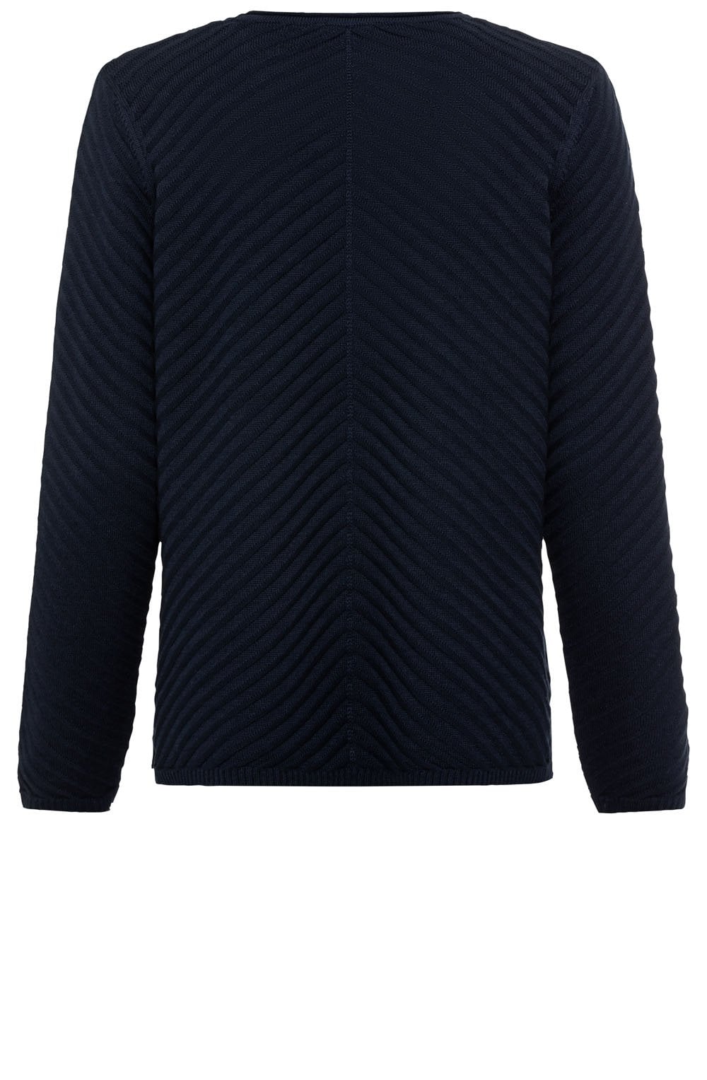 Power Navy Diagonal Knit Jumper