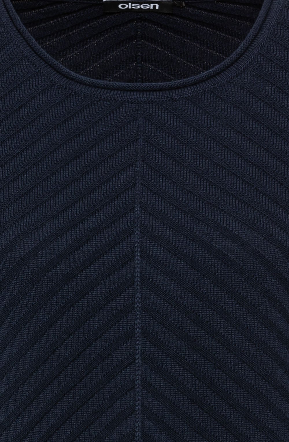 Power Navy Diagonal Knit Jumper