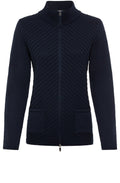 Power Navy Diagonal Ribbed Cardigan
