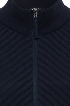 Power Navy Diagonal Ribbed Cardigan
