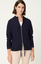 Power Navy Drawstring Henny Cardigan
