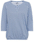 Power Navy Elasticated Hem Top