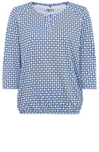 Power Navy Elasticated Hem Top