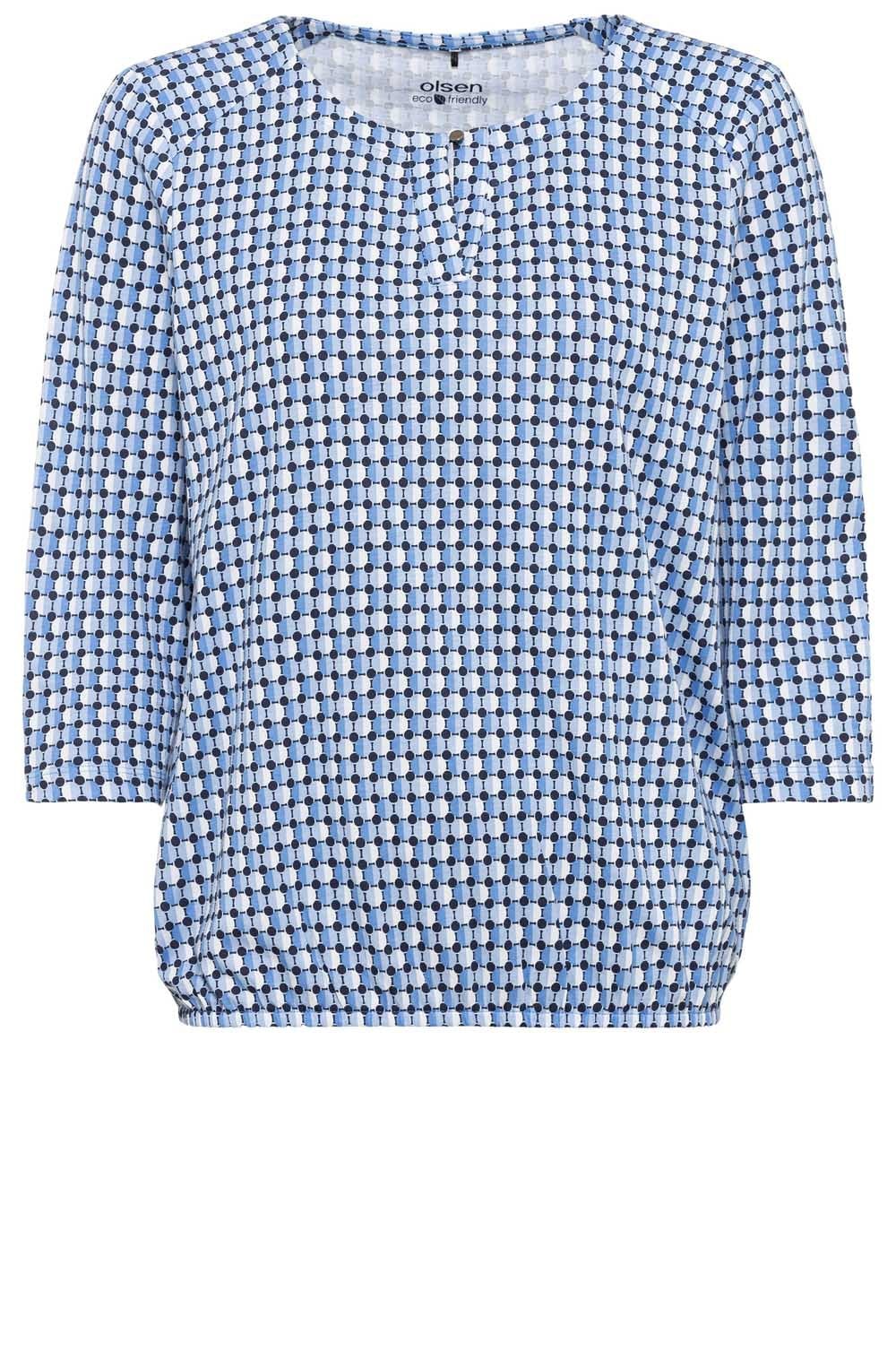 Power Navy Elasticated Hem Top