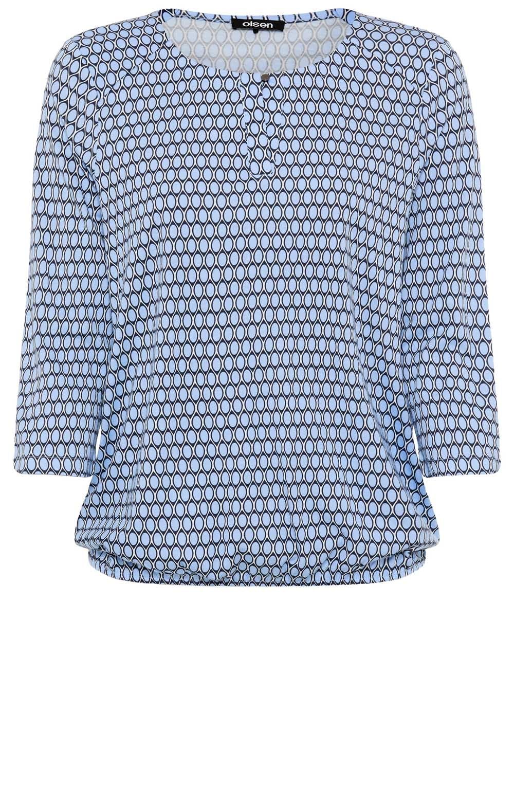Power Navy Graphic Print Clara Top