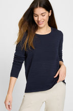 Power Navy Horizontal Knit Henny Jumper
