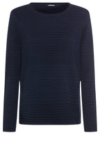 Power Navy Horizontal Knit Henny Jumper