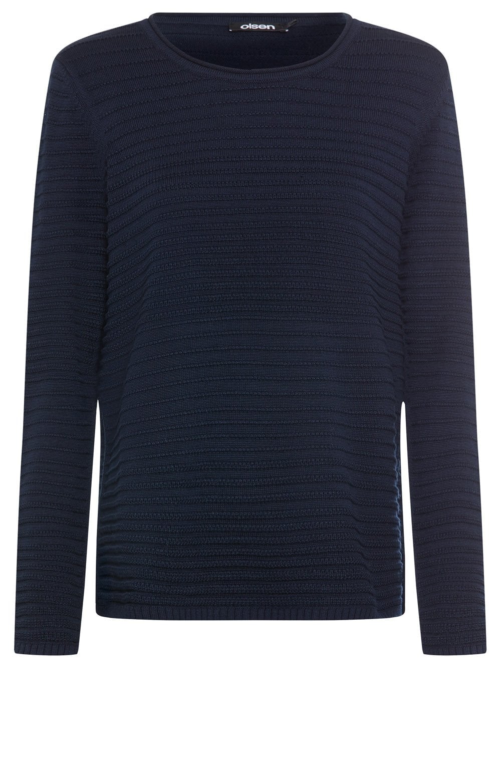 Power Navy Horizontal Knit Henny Jumper