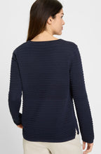 Power Navy Horizontal Knit Henny Jumper