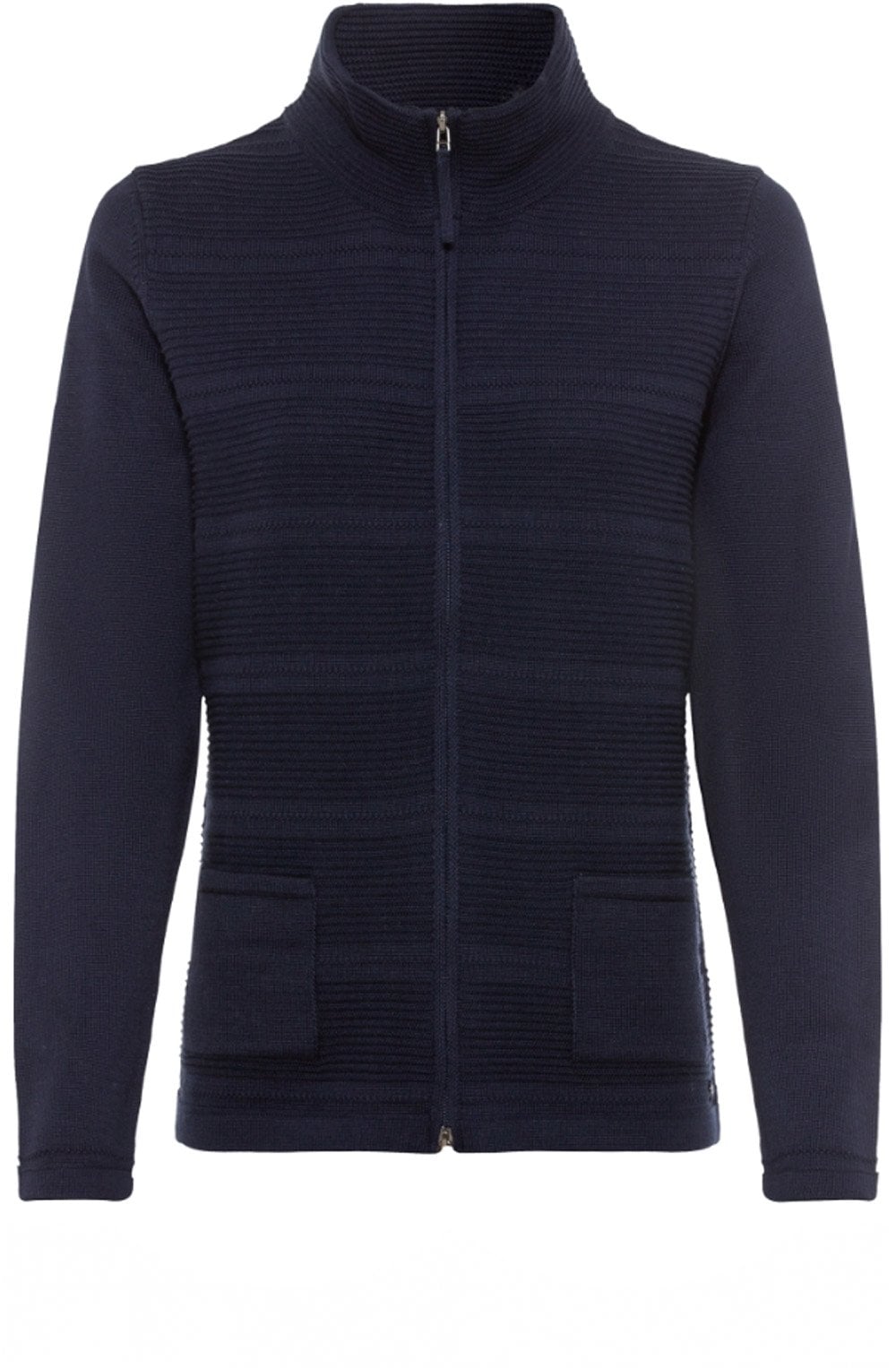 Power Navy Horizontal Ribbed Cardigan