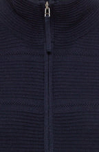 Power Navy Horizontal Ribbed Cardigan