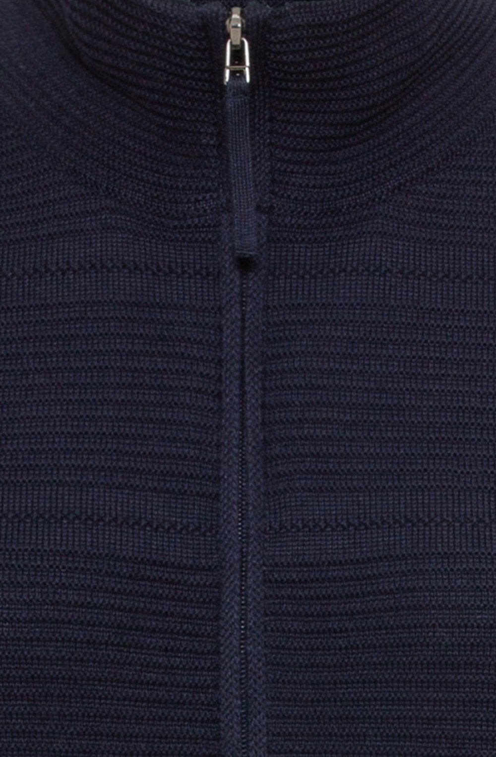 Power Navy Horizontal Ribbed Cardigan