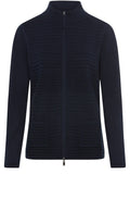 Power Navy Horizontal Ribbed Cardigan