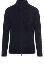 Power Navy Horizontal Ribbed Cardigan