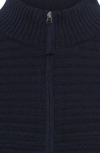 Power Navy Horizontal Ribbed Cardigan