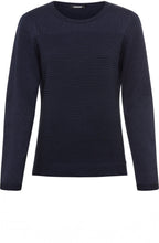 Power Navy Horizontal Ribbed Jumper