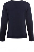 Power Navy Horizontal Ribbed Jumper