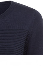 Power Navy Horizontal Ribbed Jumper