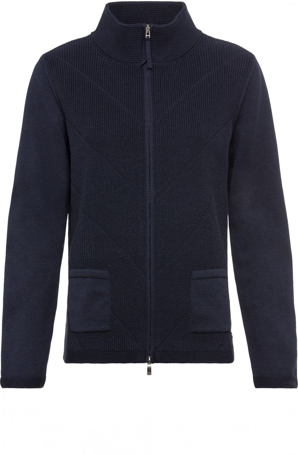 Power Navy Patterned Knit Cardigan