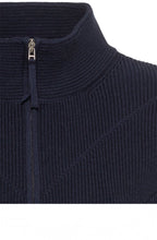 Power Navy Patterned Knit Cardigan