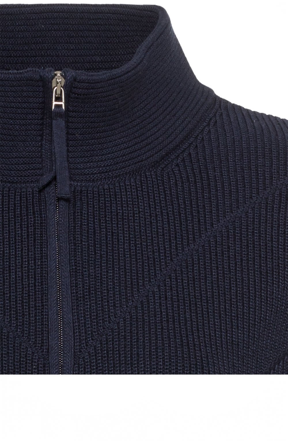 Power Navy Patterned Knit Cardigan