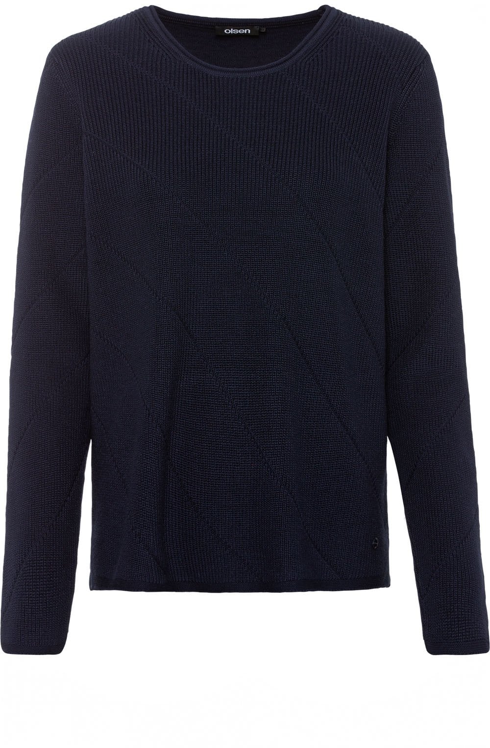 Power Navy Patterned Knit Jumper