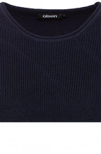 Power Navy Patterned Knit Jumper