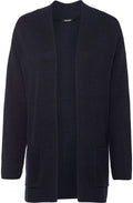Power Navy Ribbed Open Cardigan