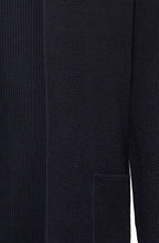 Power Navy Ribbed Open Cardigan
