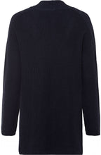 Power Navy Ribbed Open Cardigan