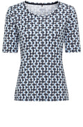 Power Navy Spotted Round Neck Edda T Shirt