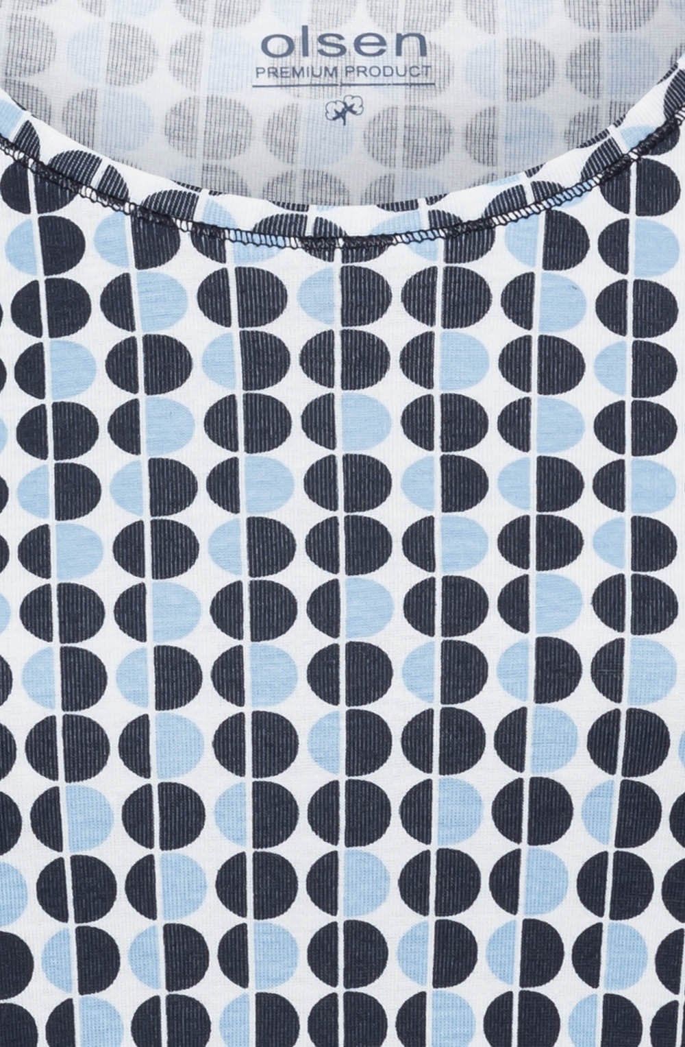 Power Navy Spotted Round Neck Edda T Shirt