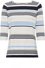 Power Navy Striped Design Top