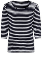 Power Navy Striped Hannah Top