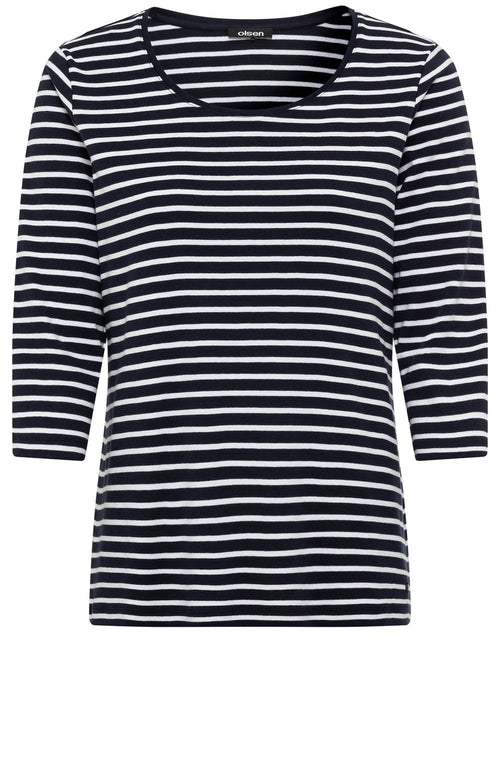 Power Navy Striped Hannah Top