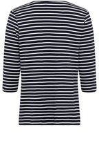 Power Navy Striped Hannah Top