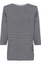Power Navy Striped Jersey Top