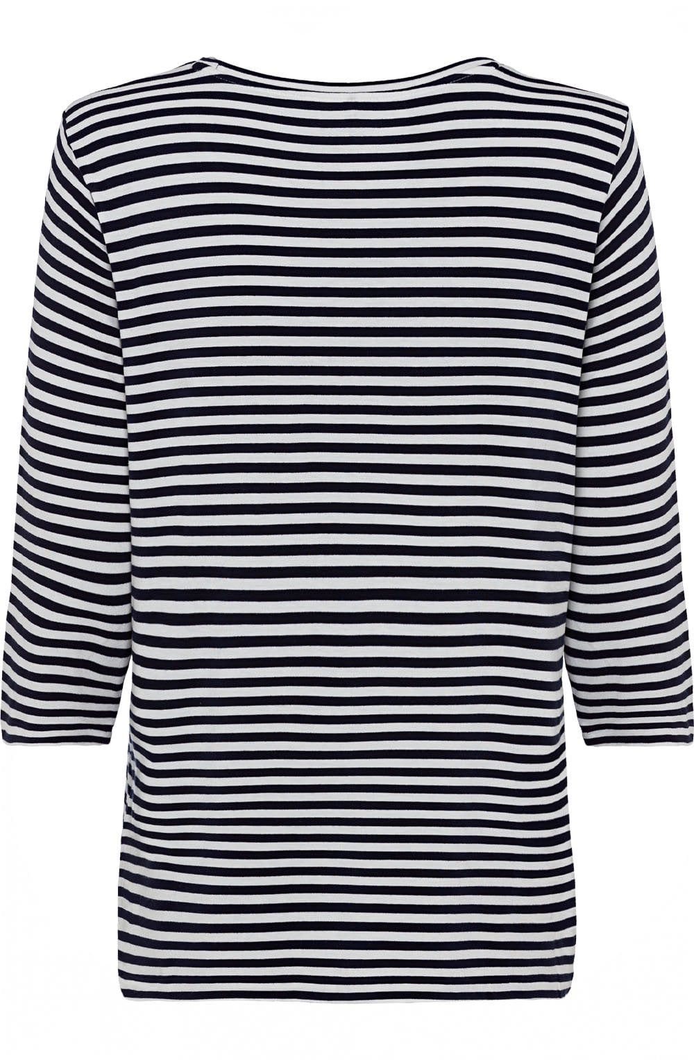 Power Navy Striped Jersey Top