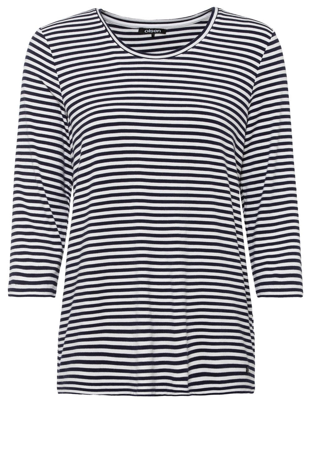 Power Navy Striped Jersey Top