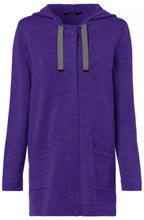 Purple Hooded Cardigan