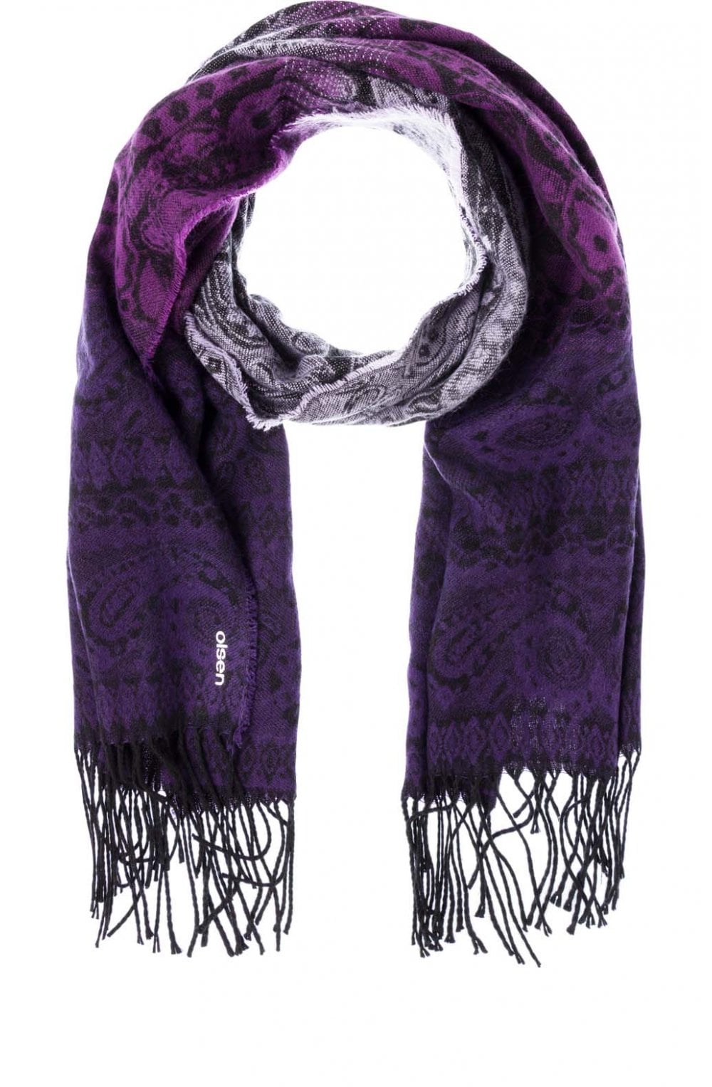 Purple Patterned Scarf