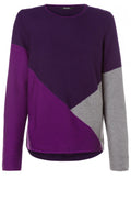 Purple Ribbed Knit Jumper