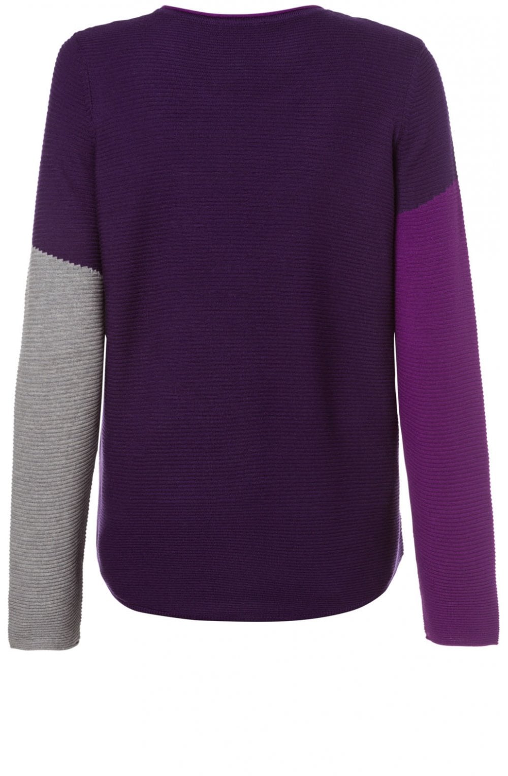 Purple Ribbed Knit Jumper