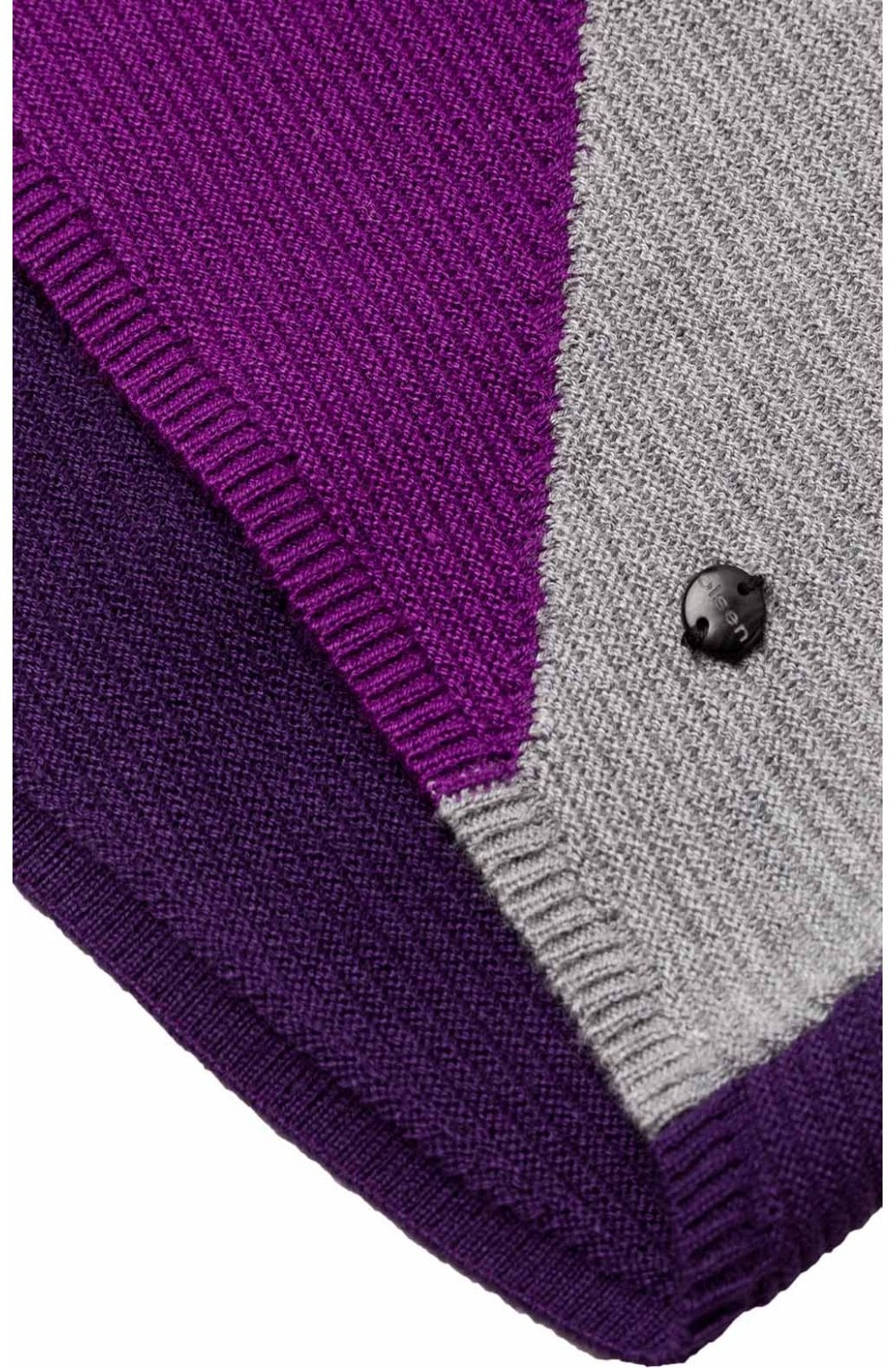 Purple Ribbed Knit Jumper