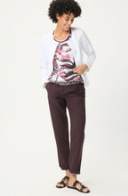Raspberry and Dark Brown Floral Edda T Shirt