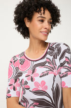 Raspberry and Dark Brown Floral Edda T Shirt