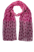 Raspberry Pink Patterned Scarf