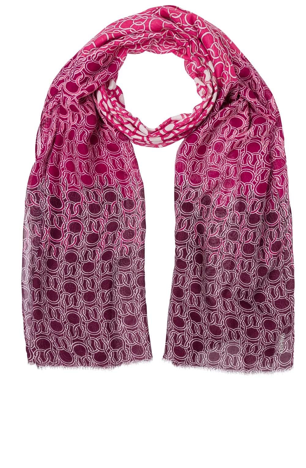 Raspberry Pink Patterned Scarf