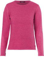 Raspberry Ribbed Knit Jumper